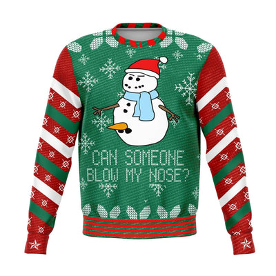 Can Someone Blow My Nose? Dank Ugly Christmas Sweater - OnlyClout