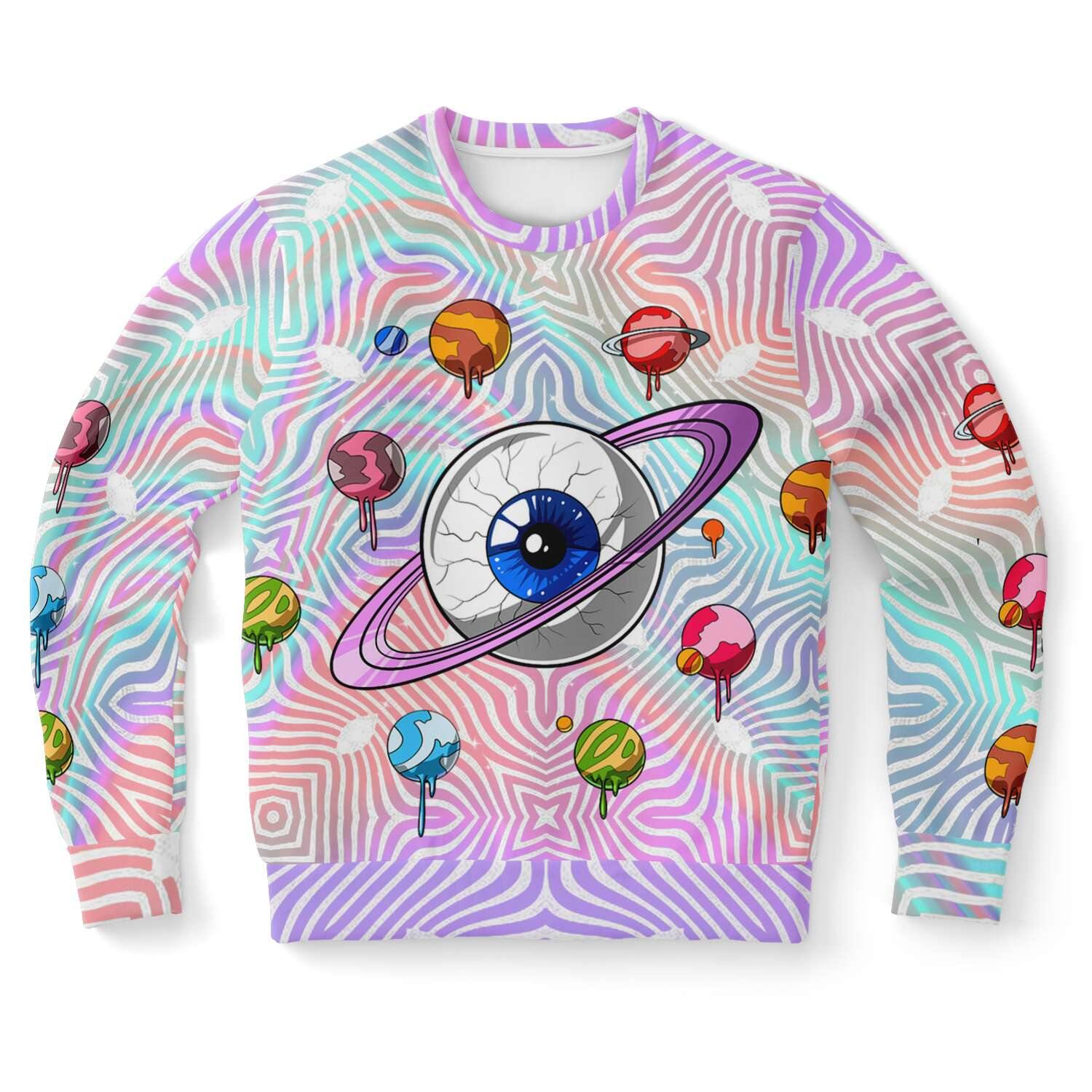  Parade of Planets Holographic Sweatshirt, [music festival clothing], [only clout], [onlyclout]