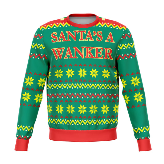 Santa's Wanker Offensive Ugly Christmas Sweater - OnlyClout