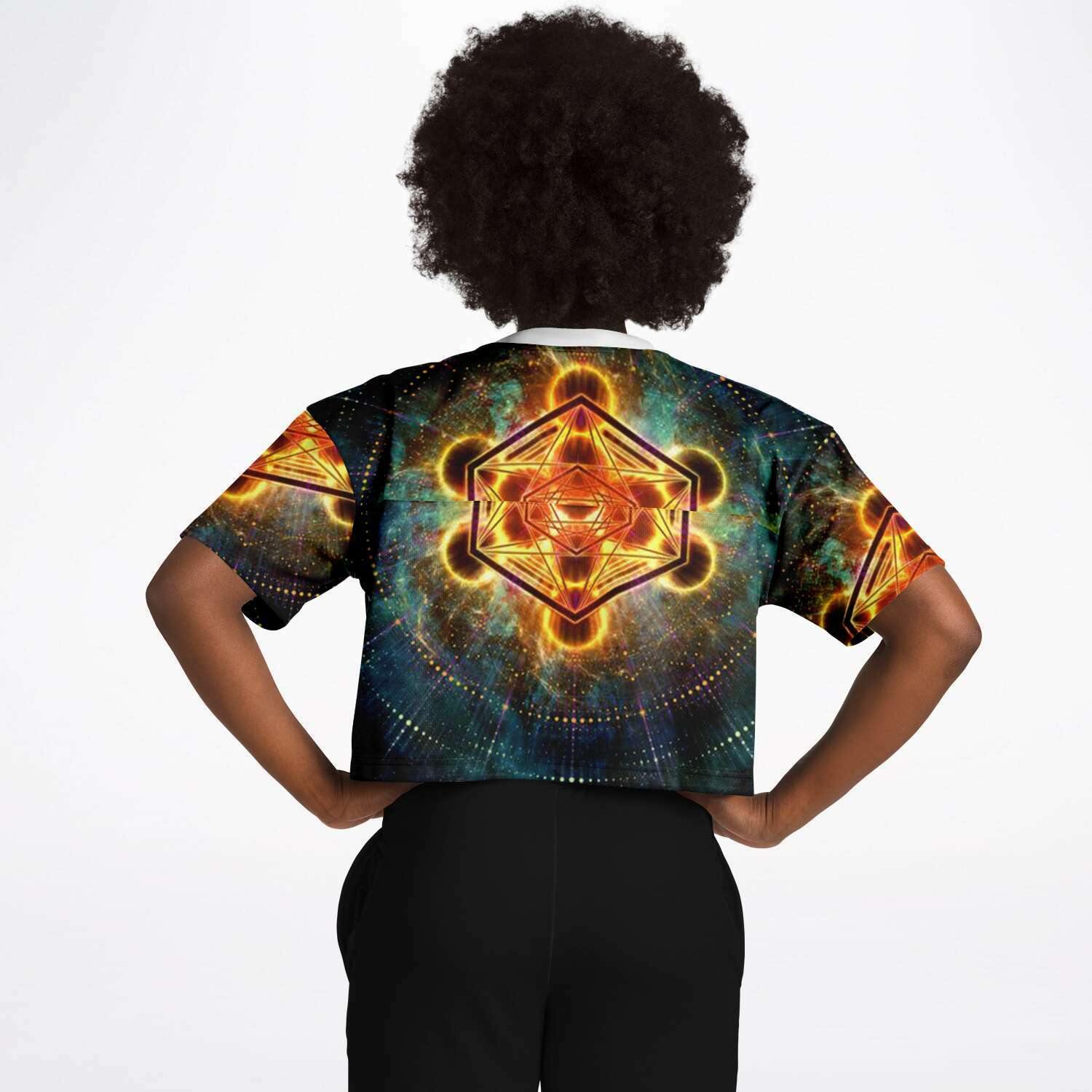  Metacosmos Rave Cropped Football Jersey, [music festival clothing], [only clout], [onlyclout]