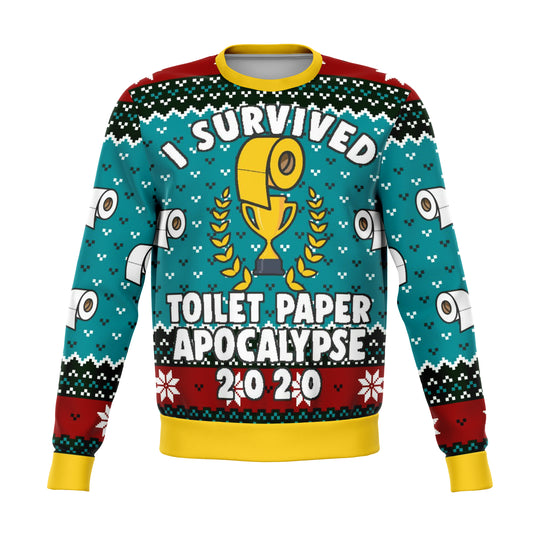 Survived Toilet Paper Apocalypse 2020 Ugly Christmas Sweater - OnlyClout