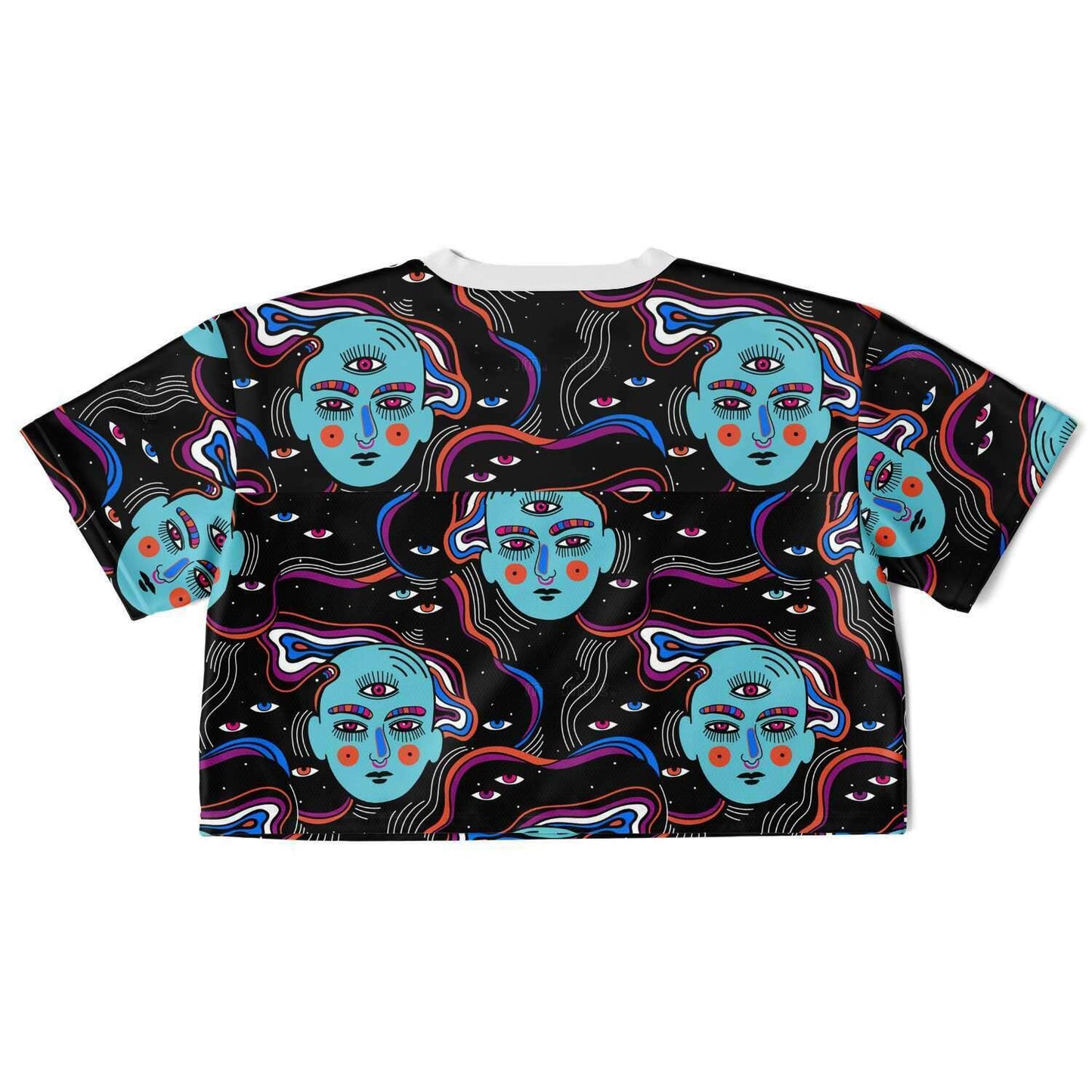  Third Eye Rave Cropped Football Jersey, [music festival clothing], [only clout], [onlyclout]