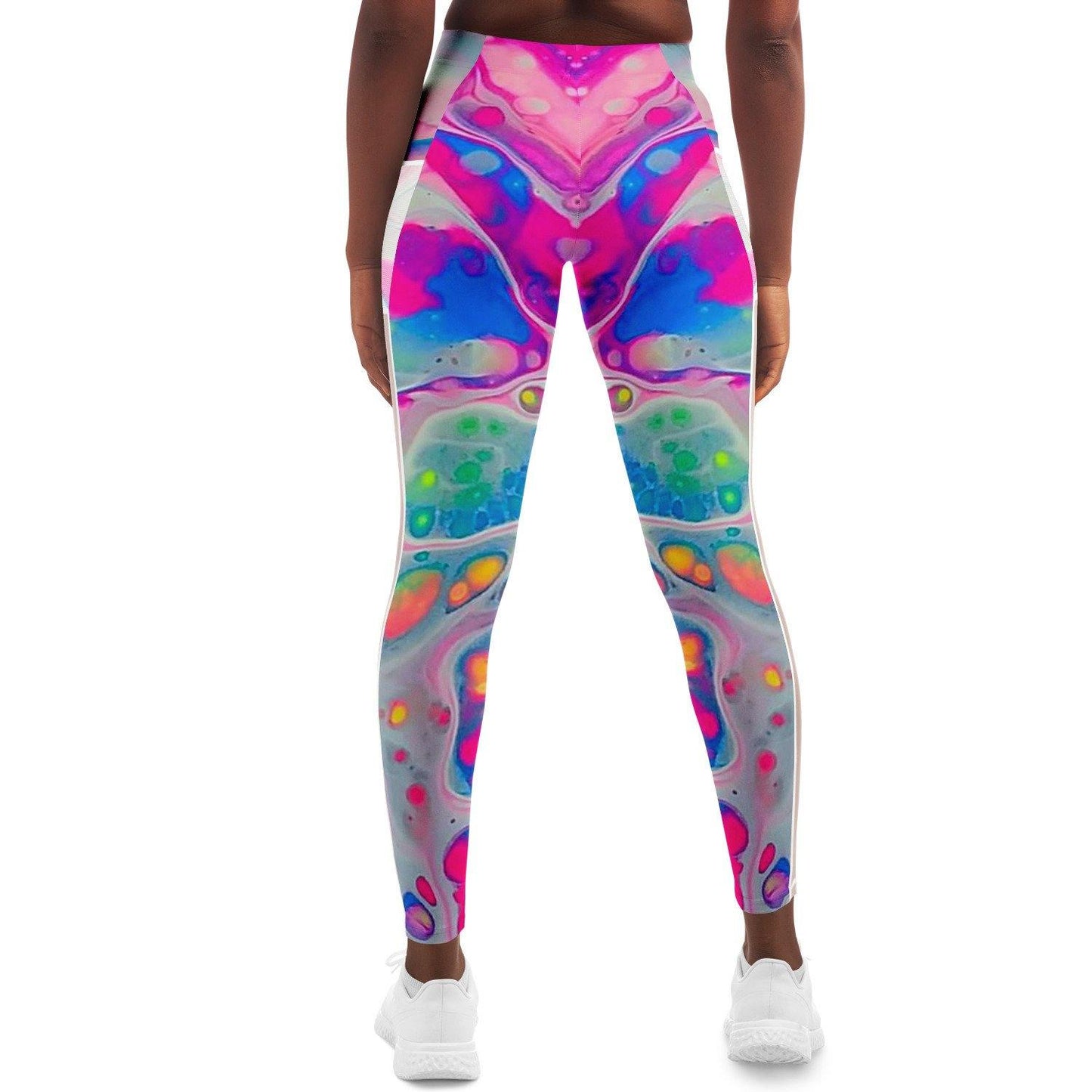 Neon Bubbles Music Festival Pocket Leggins - OnlyClout