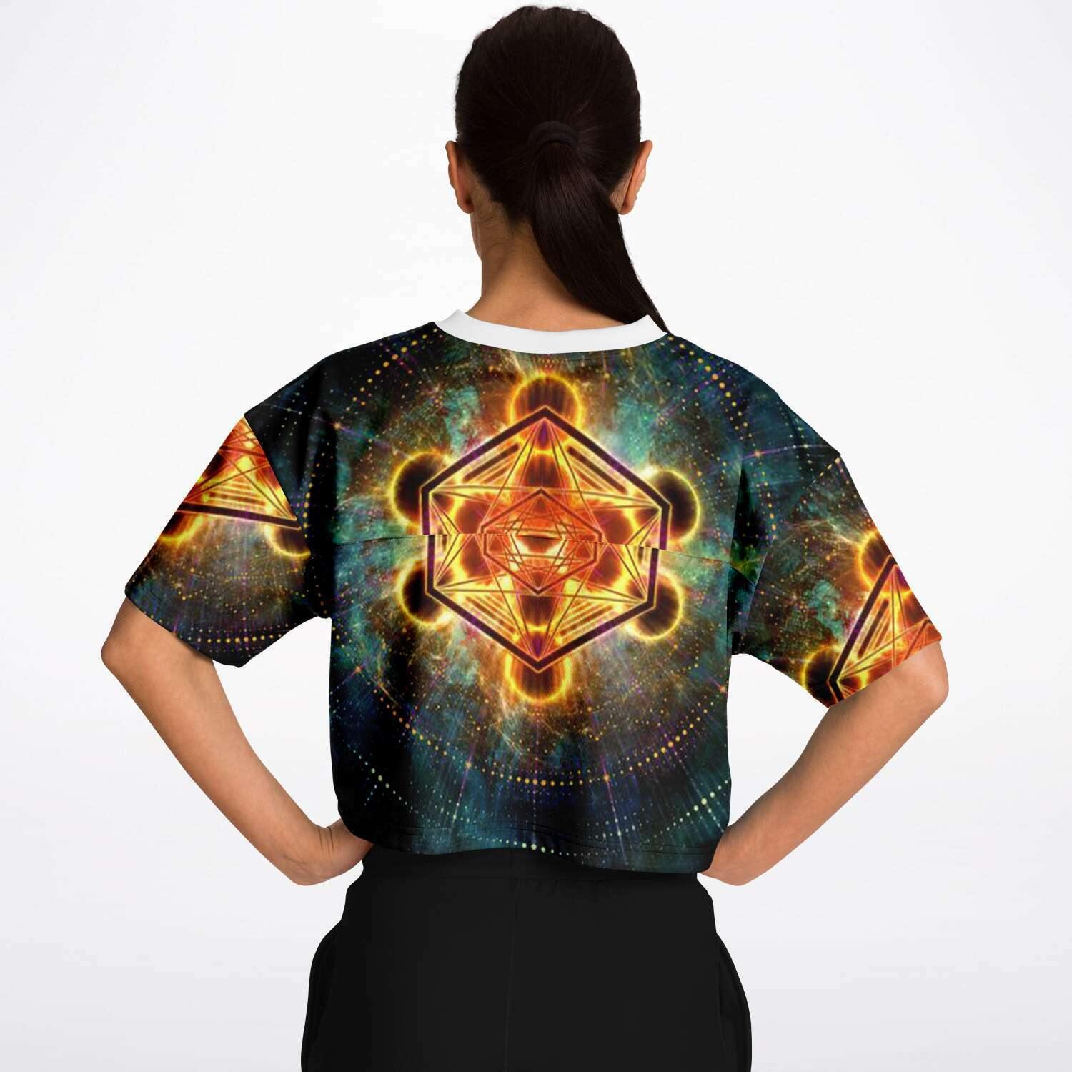  Metacosmos Rave Cropped Football Jersey, [music festival clothing], [only clout], [onlyclout]