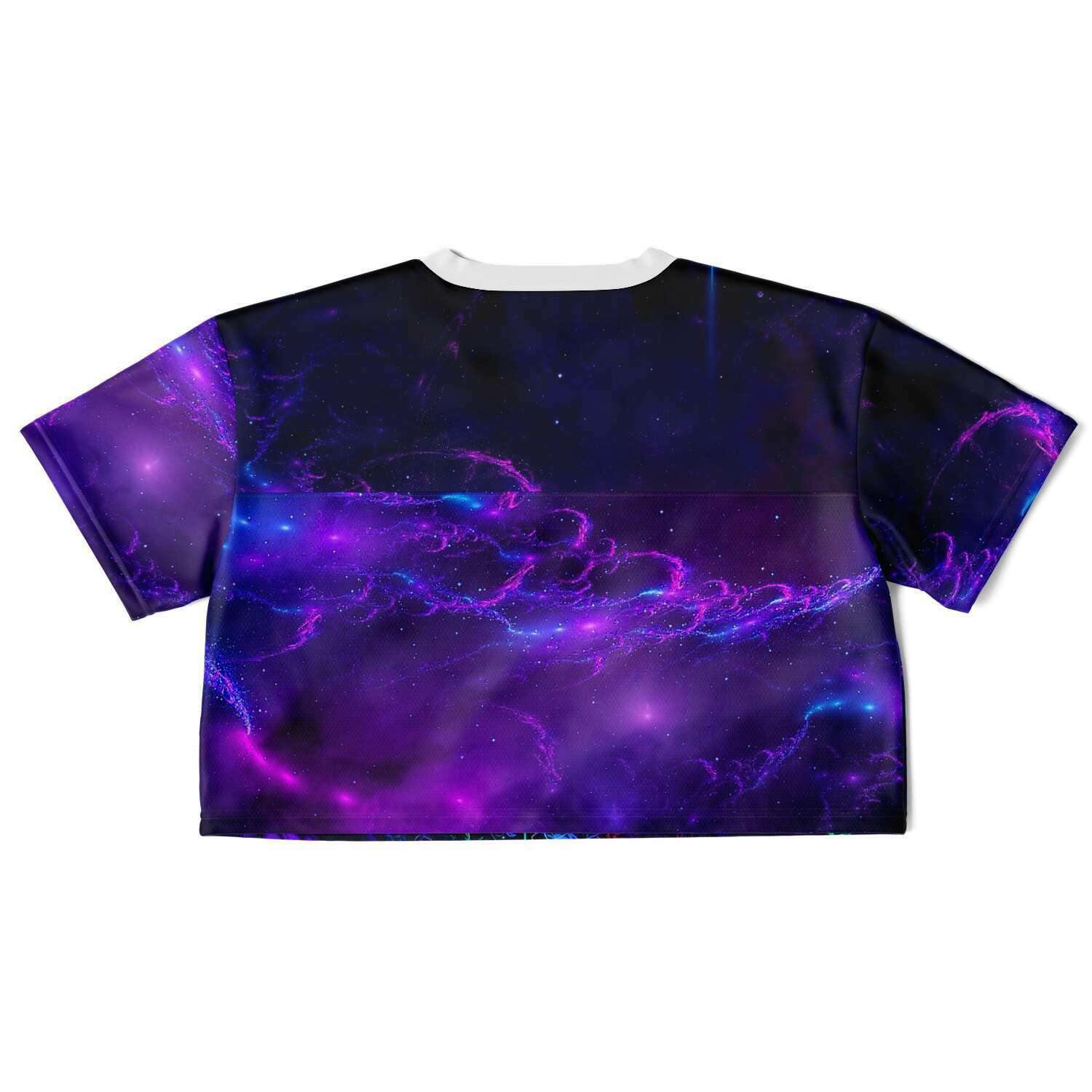  Trippy Owls Rave Cropped Football Jersey, [music festival clothing], [only clout], [onlyclout]