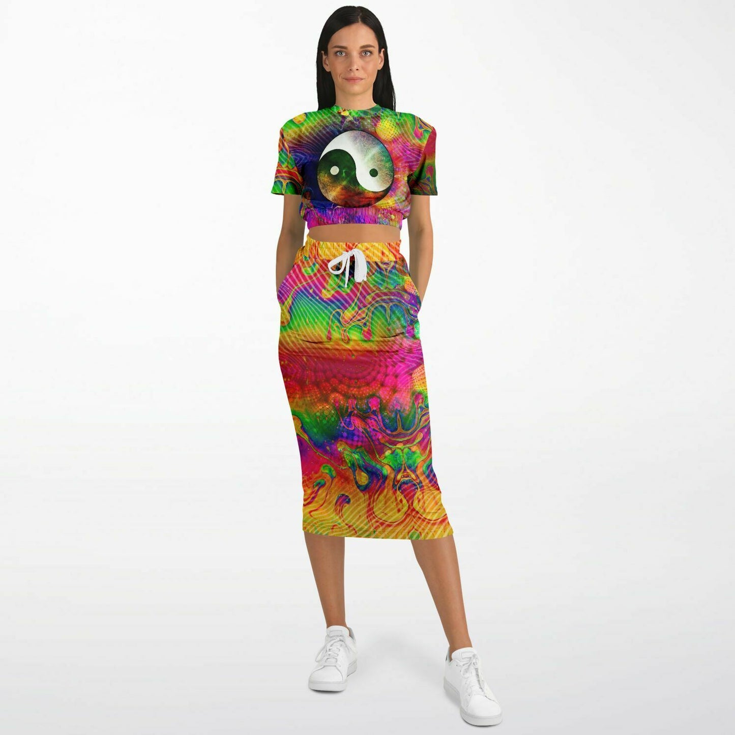 Colorful Yin Yang Womens Full Festival Body Outfit