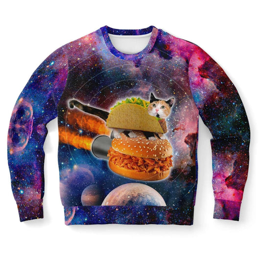  Trippy Space Kitty Sweater, [music festival clothing], [only clout], [onlyclout]