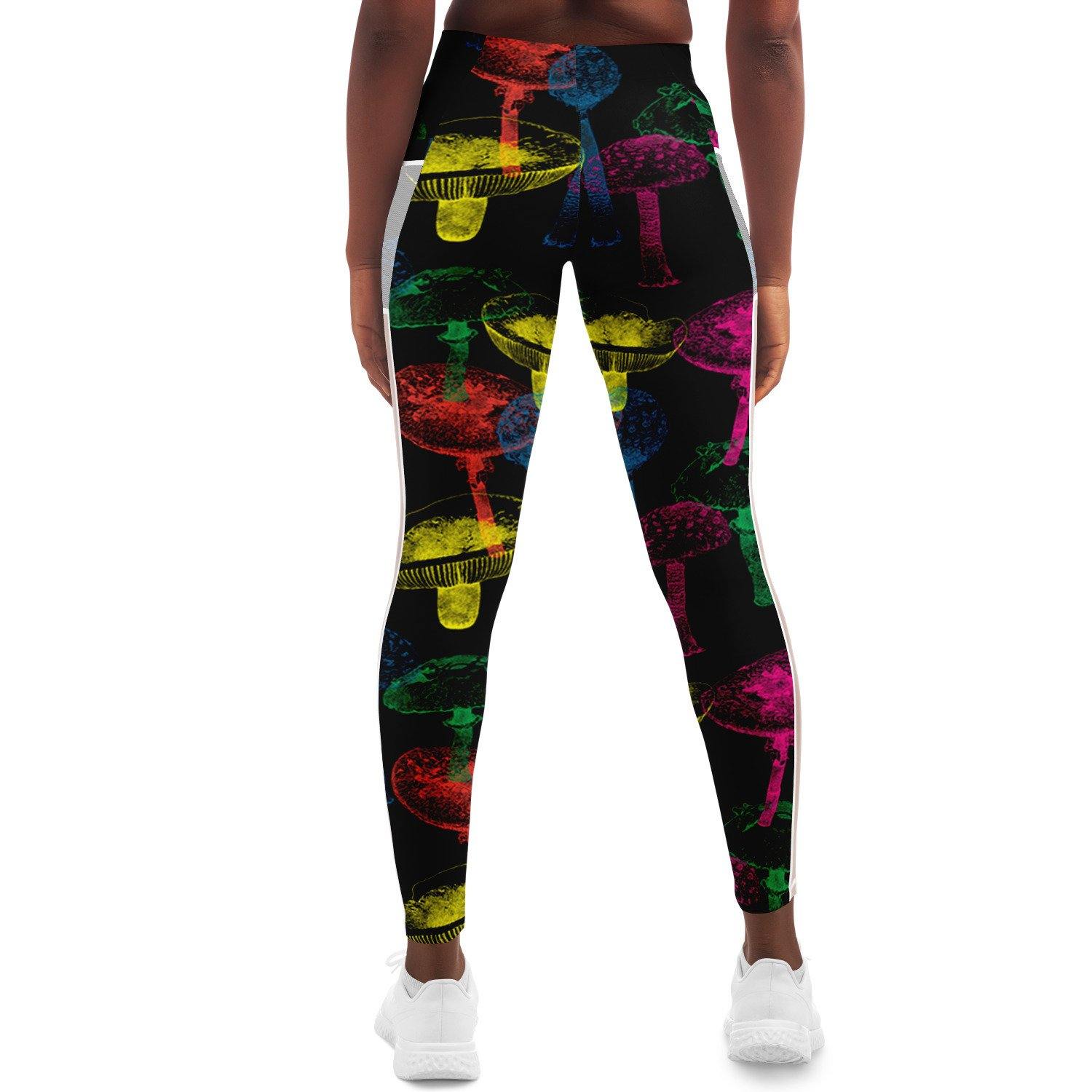 Psy Mushrooms Music Festival Pocket Leggins - OnlyClout