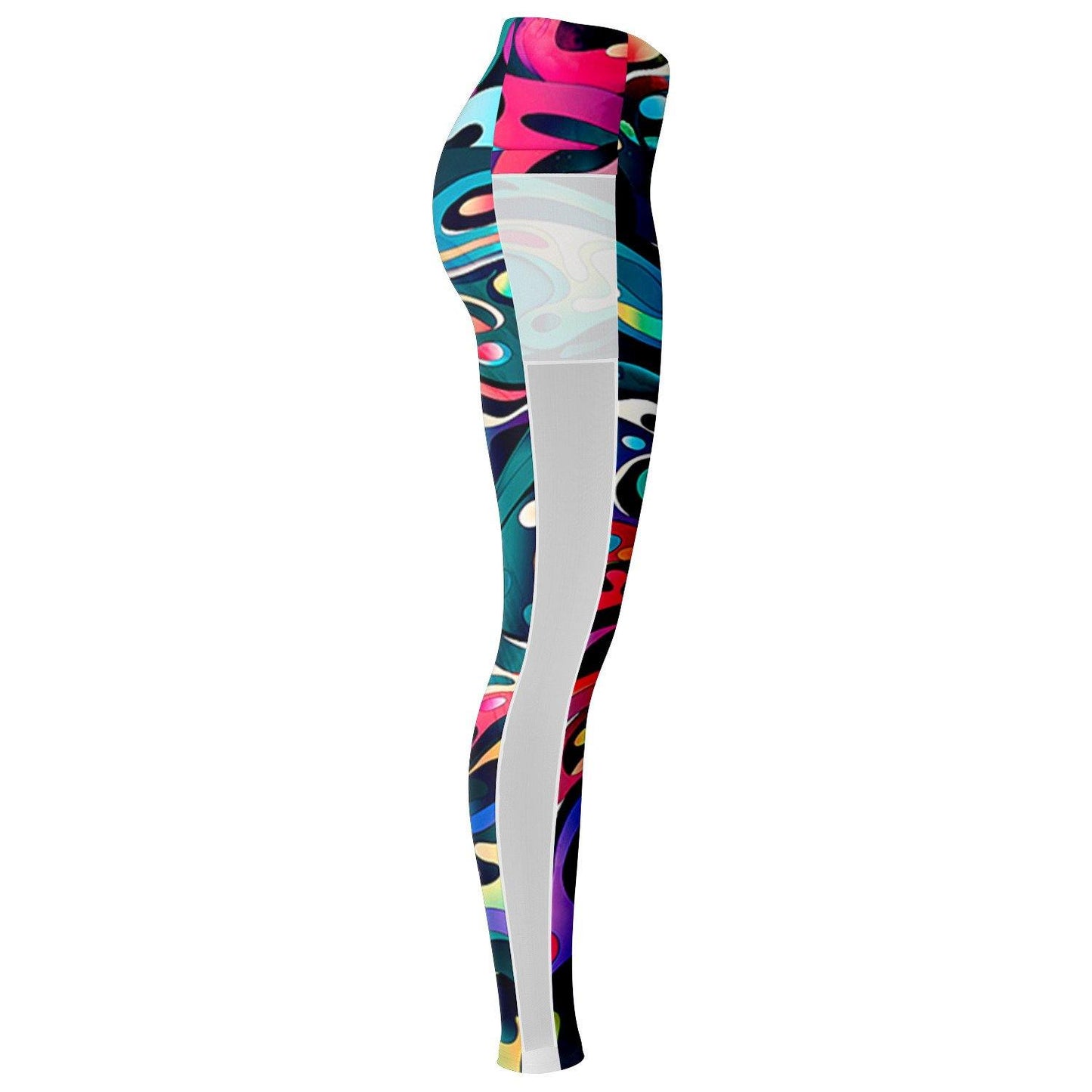 Trippy Fluid Music Festival Pocket Leggins - OnlyClout