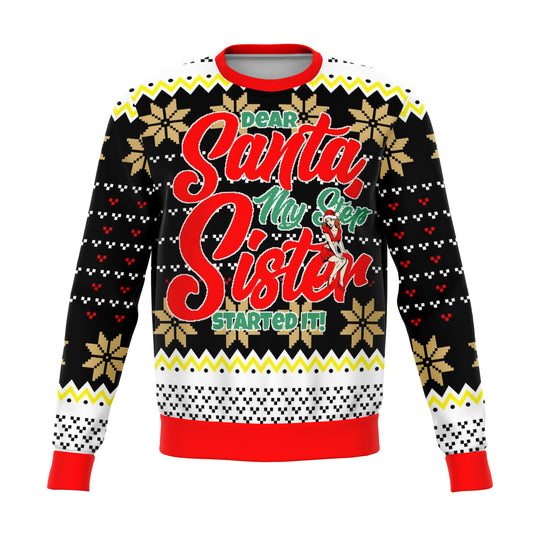 Step Sis Did It Ugly Christmas Sweater - OnlyClout