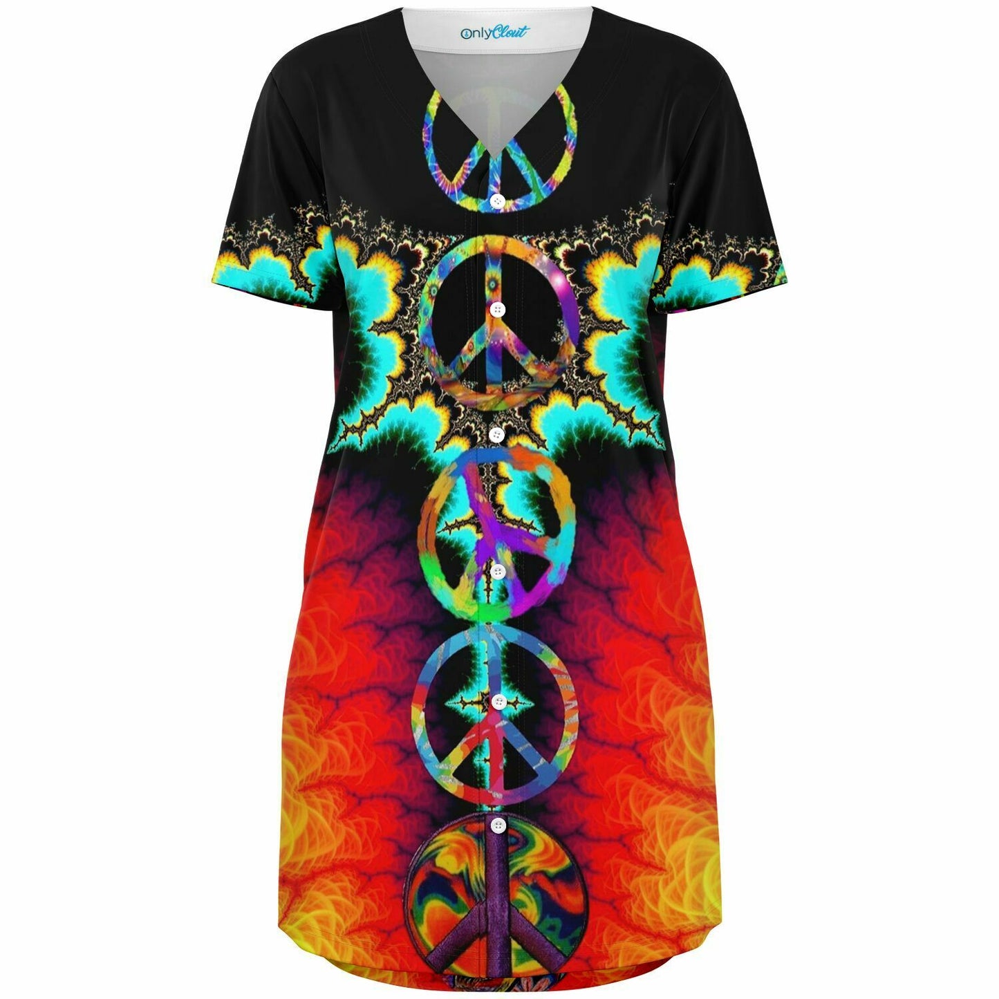 Peace Aura Baseball Jersey Dress