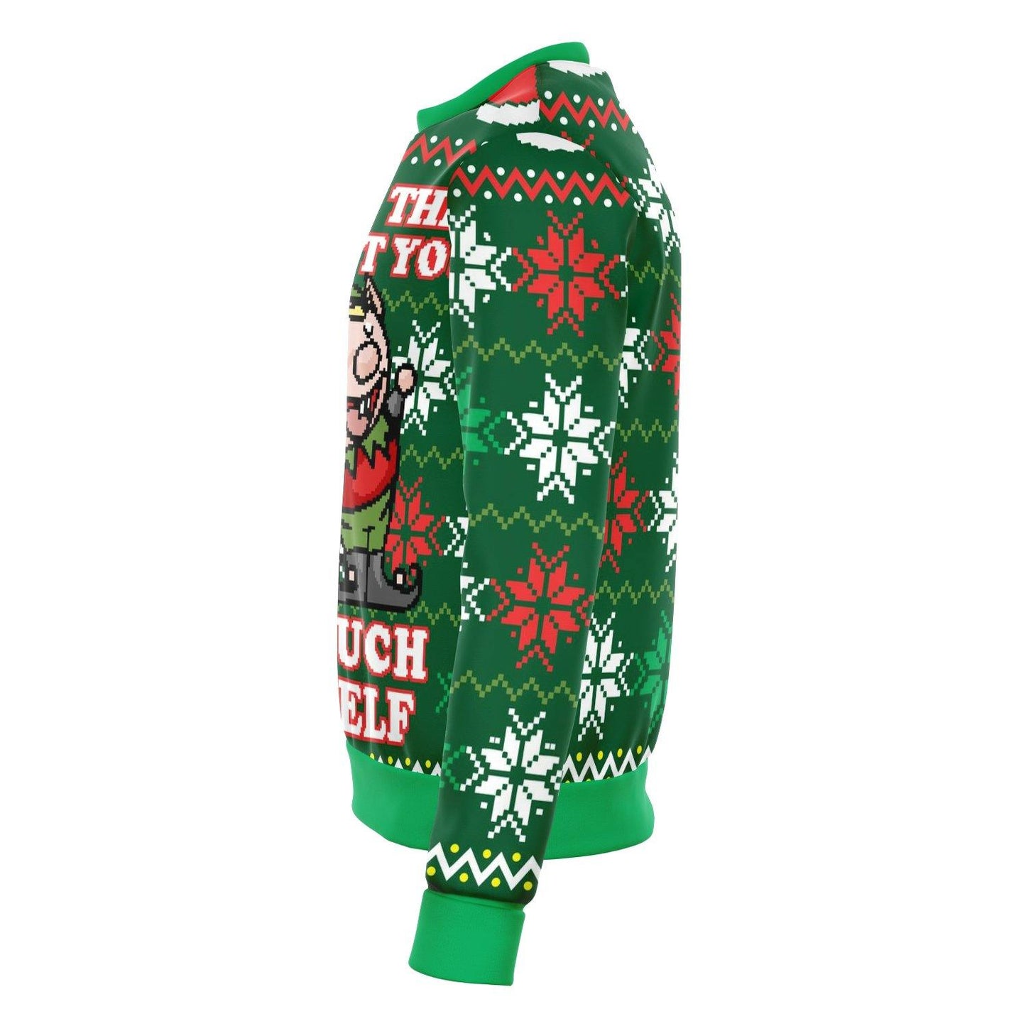 I Touch My Elf Offensive Ugly Christmas Sweater - OnlyClout