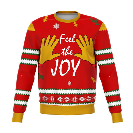 Feel The Joy Funny Ugly Christmas Sweater - OnlyClout