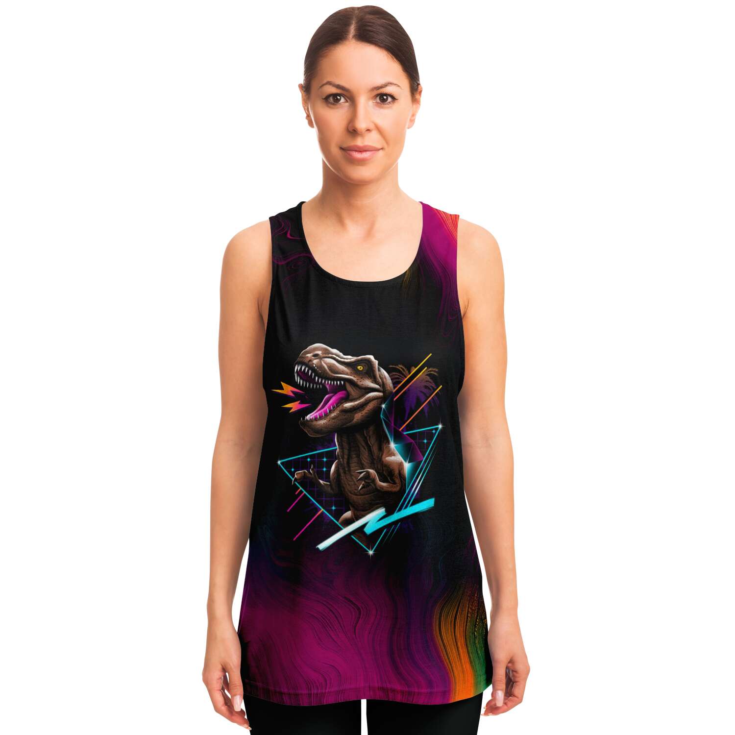 Retro Wawe Dino Unisex Tank - OnlyClout