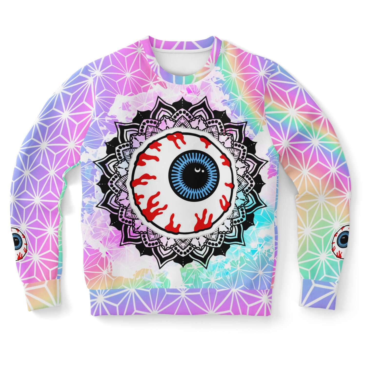 Mandala Eye Holographic Sweatshirt - OnlyClout