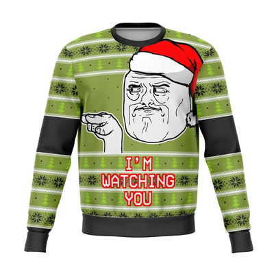 I'm Watching You Meme Ugly Christmas Sweater - OnlyClout