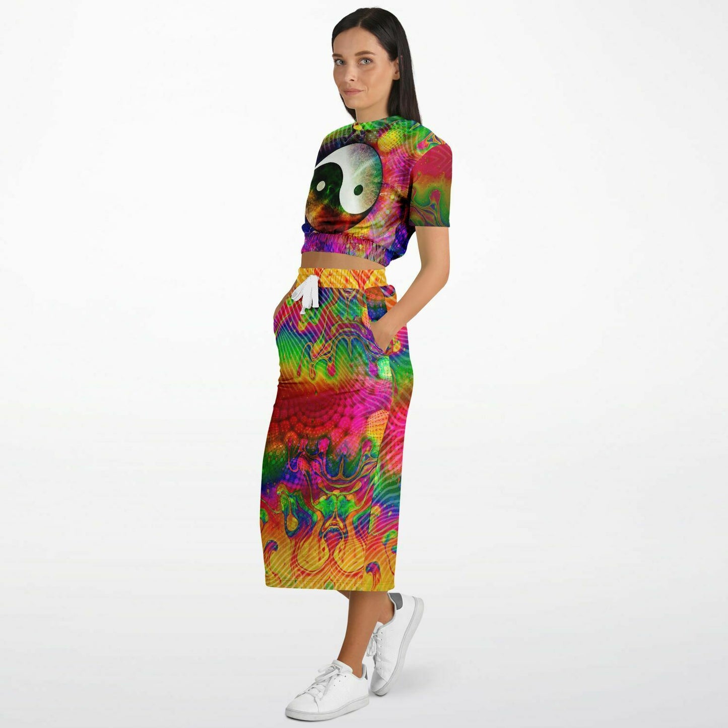 Colorful Yin Yang Womens Full Festival Body Outfit