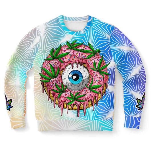  Trippy Donut Holographic Sweatshirt, [music festival clothing], [only clout], [onlyclout]