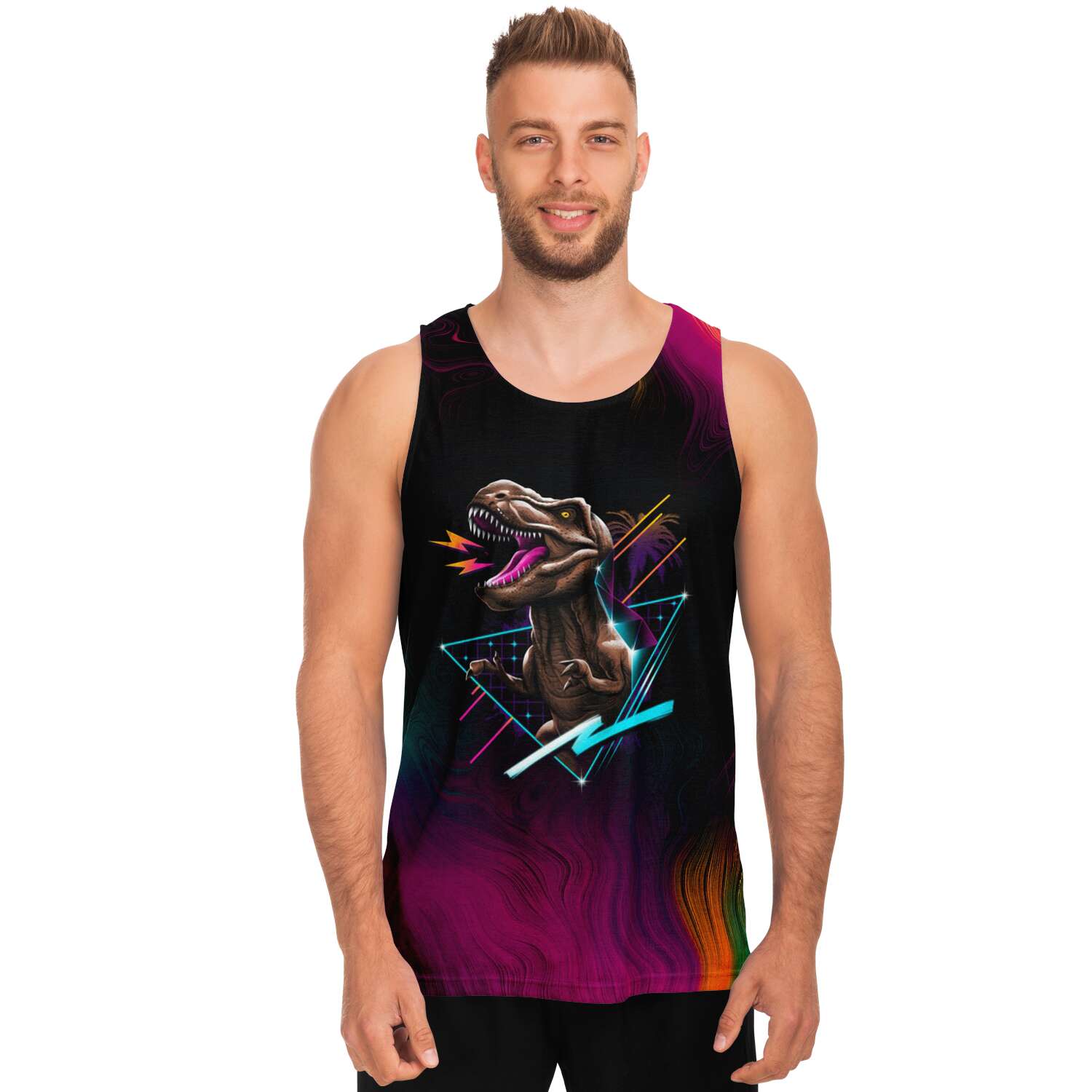 Retro Wawe Dino Unisex Tank - OnlyClout