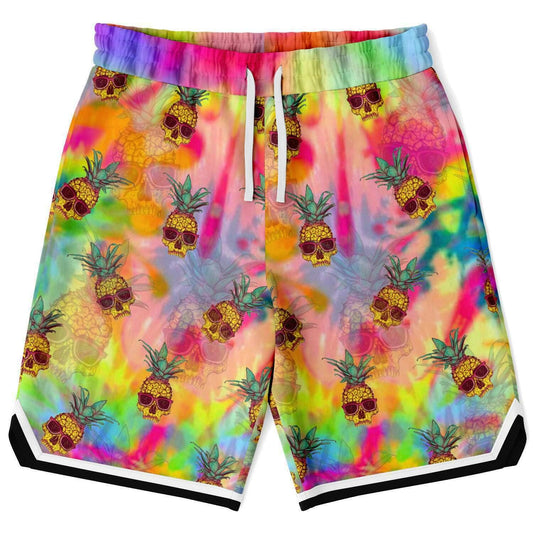 Pineapple Skull Basketball Shorts - OnlyClout
