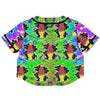 Trippy Lamp  Rave Cropped Baseball Jersey, [music festival clothing], [only clout], [onlyclout]