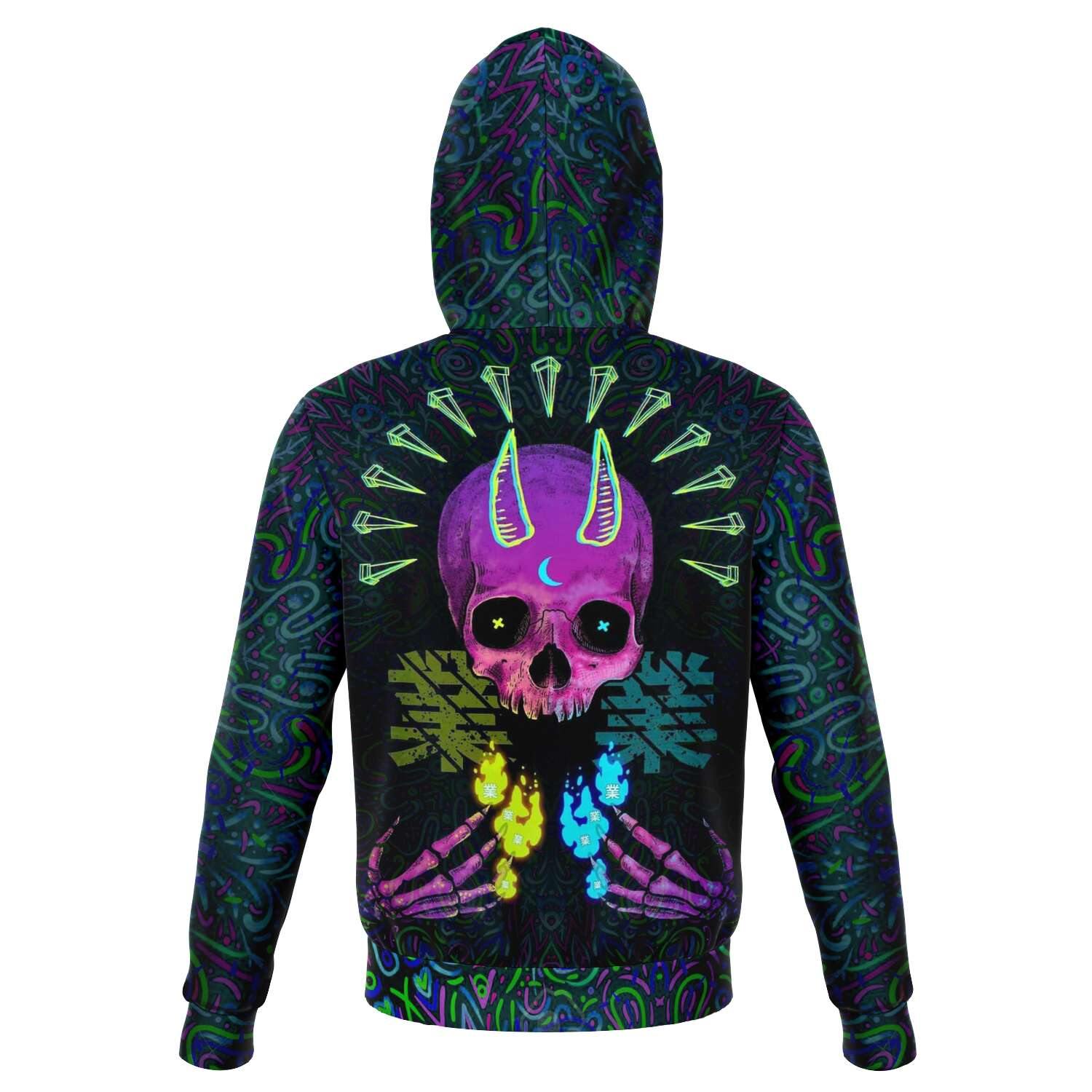 Trippy Skull Hoodie - OnlyClout