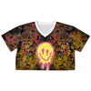 Drippy Smile Rave Cropped Football Jersey, [music festival clothing], [only clout], [onlyclout]