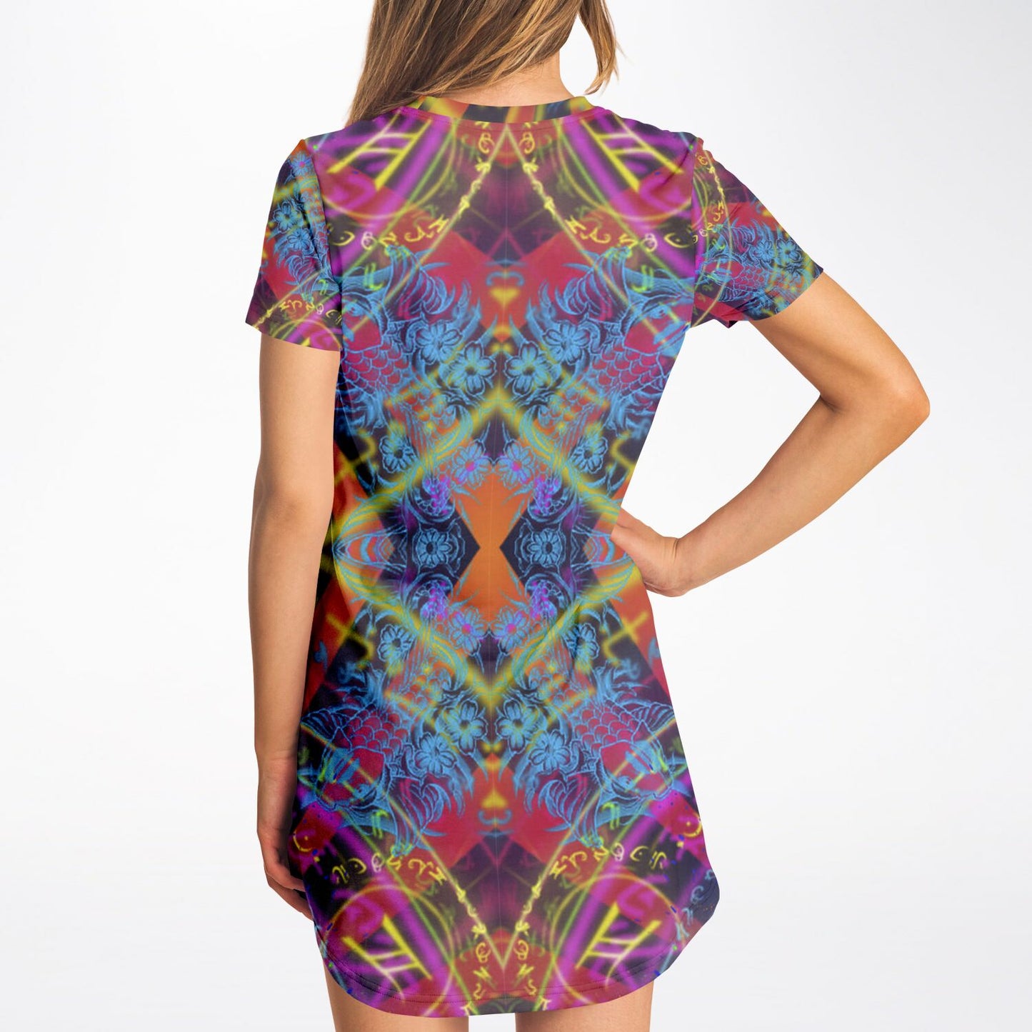 Psychedelic Tiger T-Shirt Dress