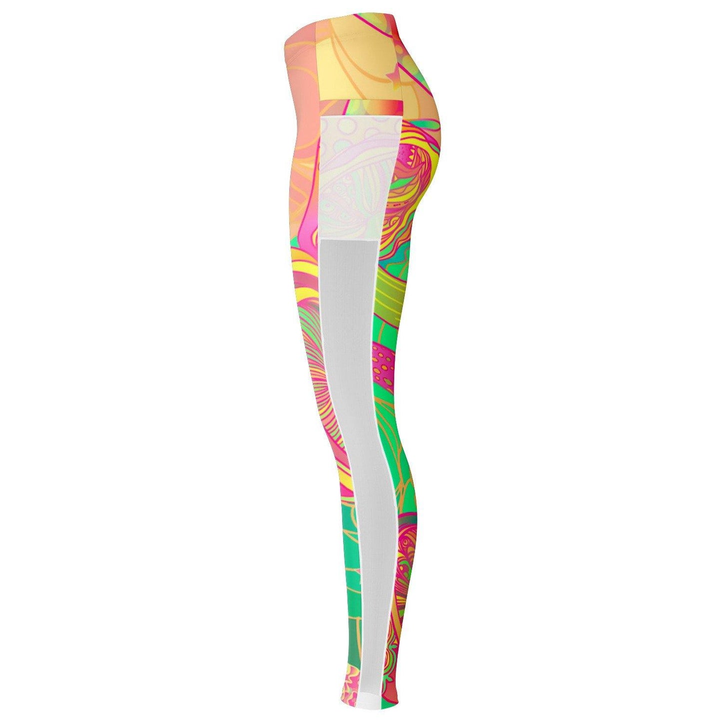 Mushroom Love Music Festival Pocket Leggins - OnlyClout