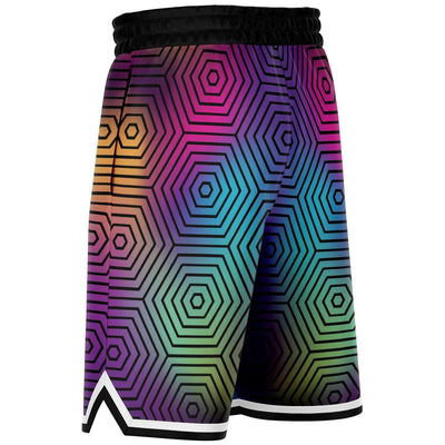 Vibrant Chrome Basketball Shorts - OnlyClout