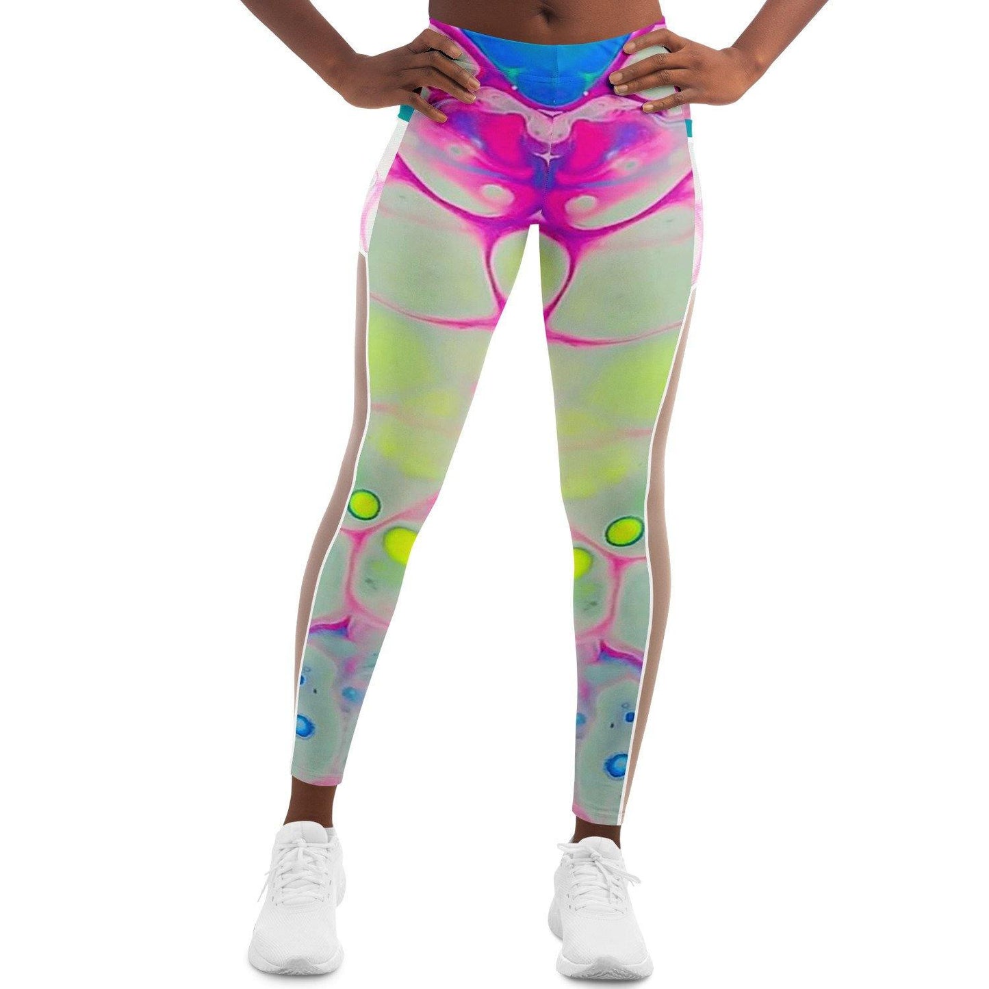 Neon Bubbles Music Festival Pocket Leggins - OnlyClout