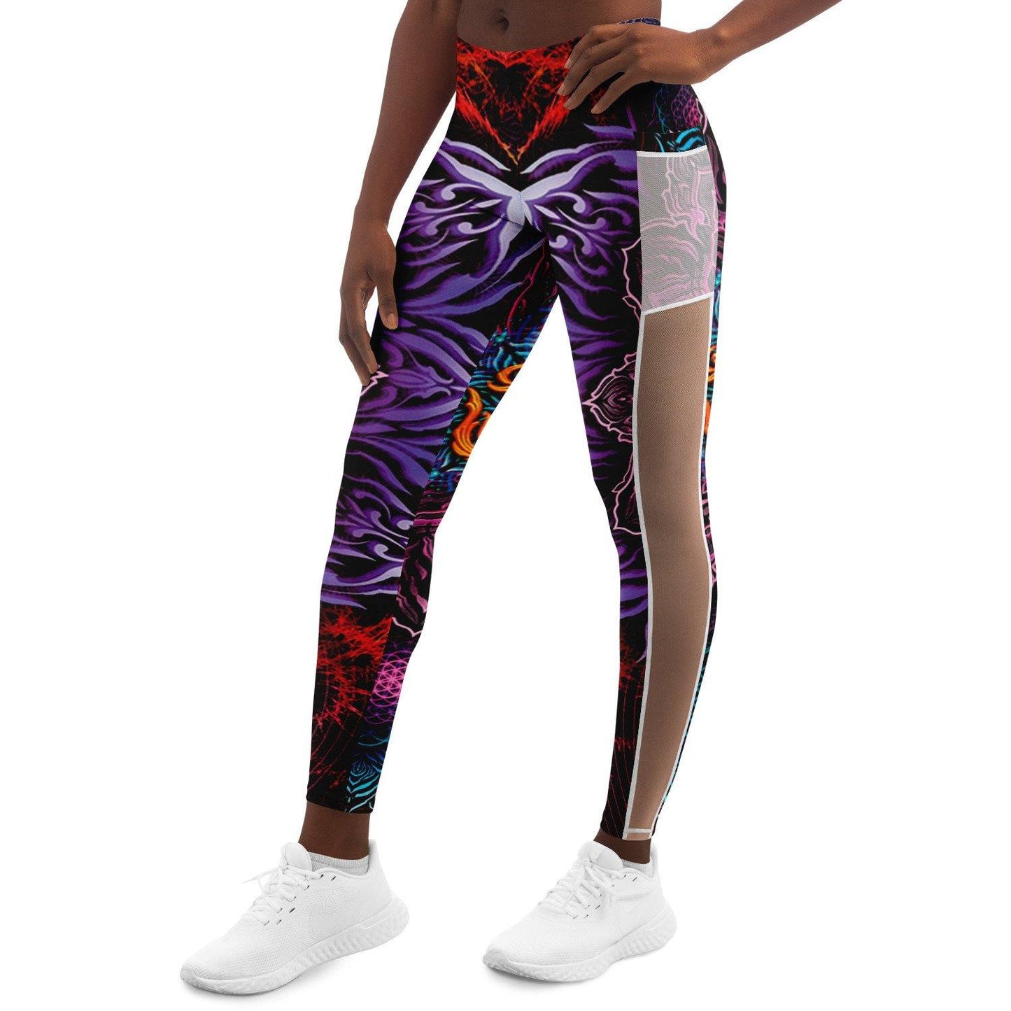 Power of Aum Music festival Pocket Leggins - OnlyClout