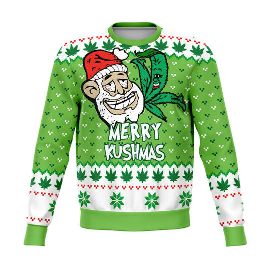 Merry Kushmas Ugly Christmas Sweater - OnlyClout