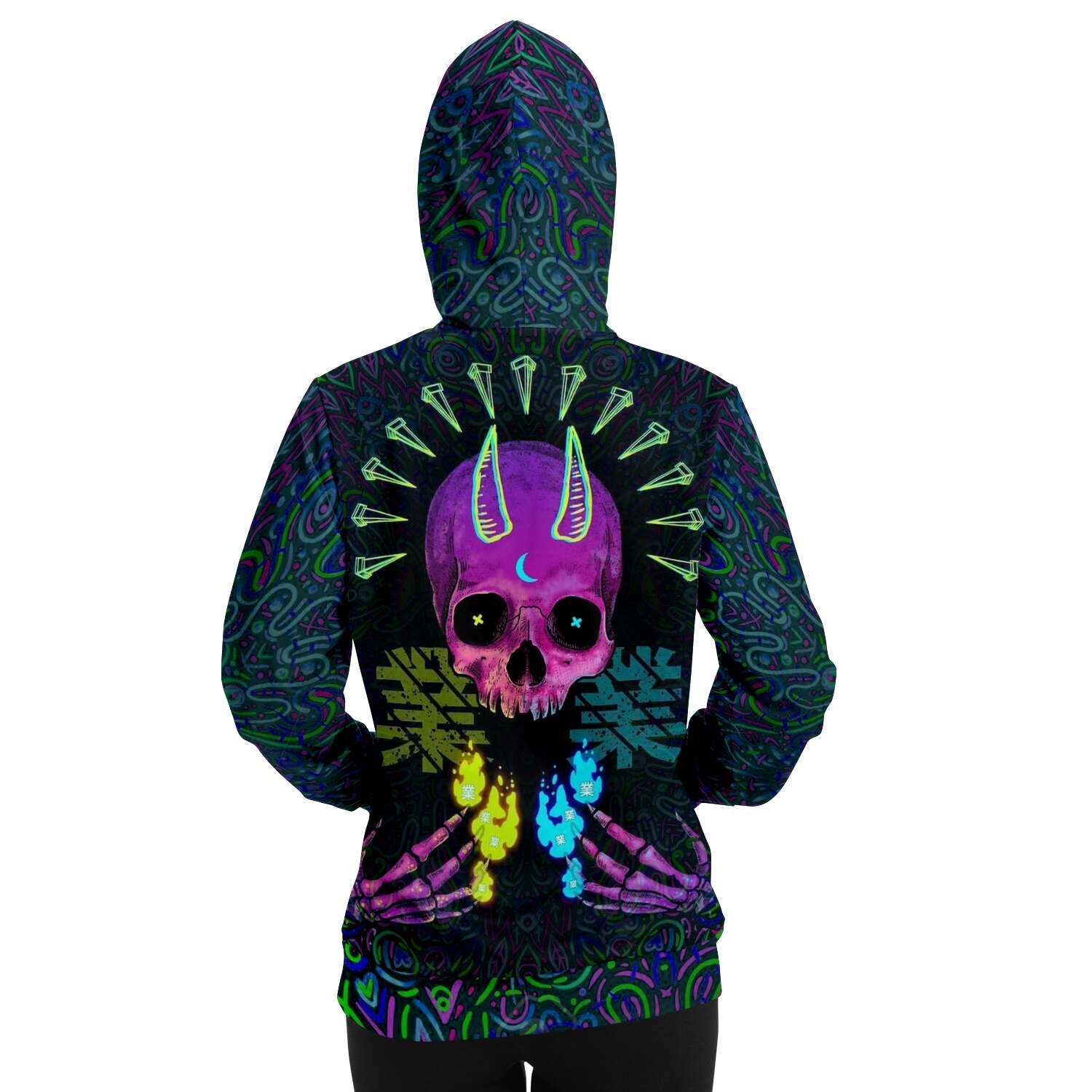 Trippy Skull Hoodie - OnlyClout