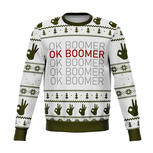 Ok Boomer Ugly Christmas Sweater - OnlyClout