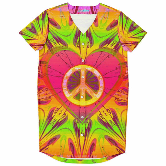 Hippie Summer Baseball Jersey Dress