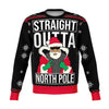 Straight Outta North Pole Funny Ugly Christmas Sweater - OnlyClout