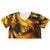 Trippy King of Oil Rave Cropped Football Jersey