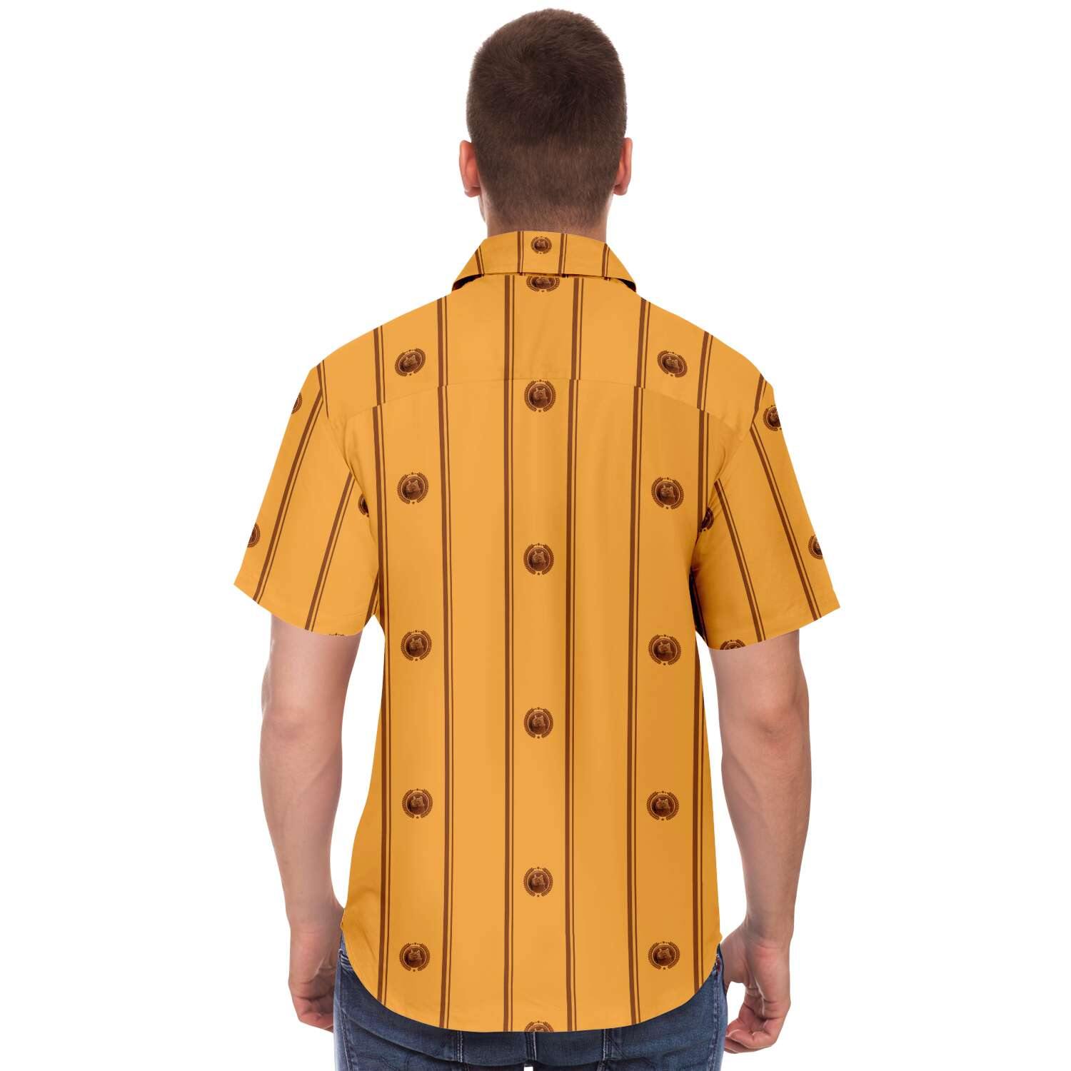 DOGE PATTERN short sleeve button down shirt - OnlyClout