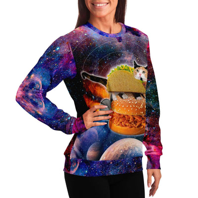 Trippy Space Kitty Sweater, [music festival clothing], [only clout], [onlyclout]