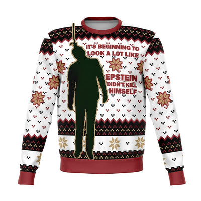 Epstein Didn't Ugly Christmas Sweater - OnlyClout