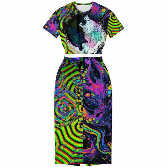 Yin Yang Wolves Womens Full Festival Body Outfit