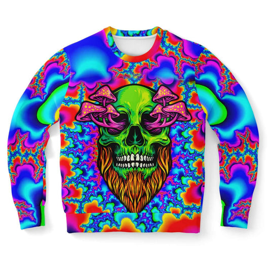  Mushroom Head Holographic Sweatshirt, [music festival clothing], [only clout], [onlyclout]