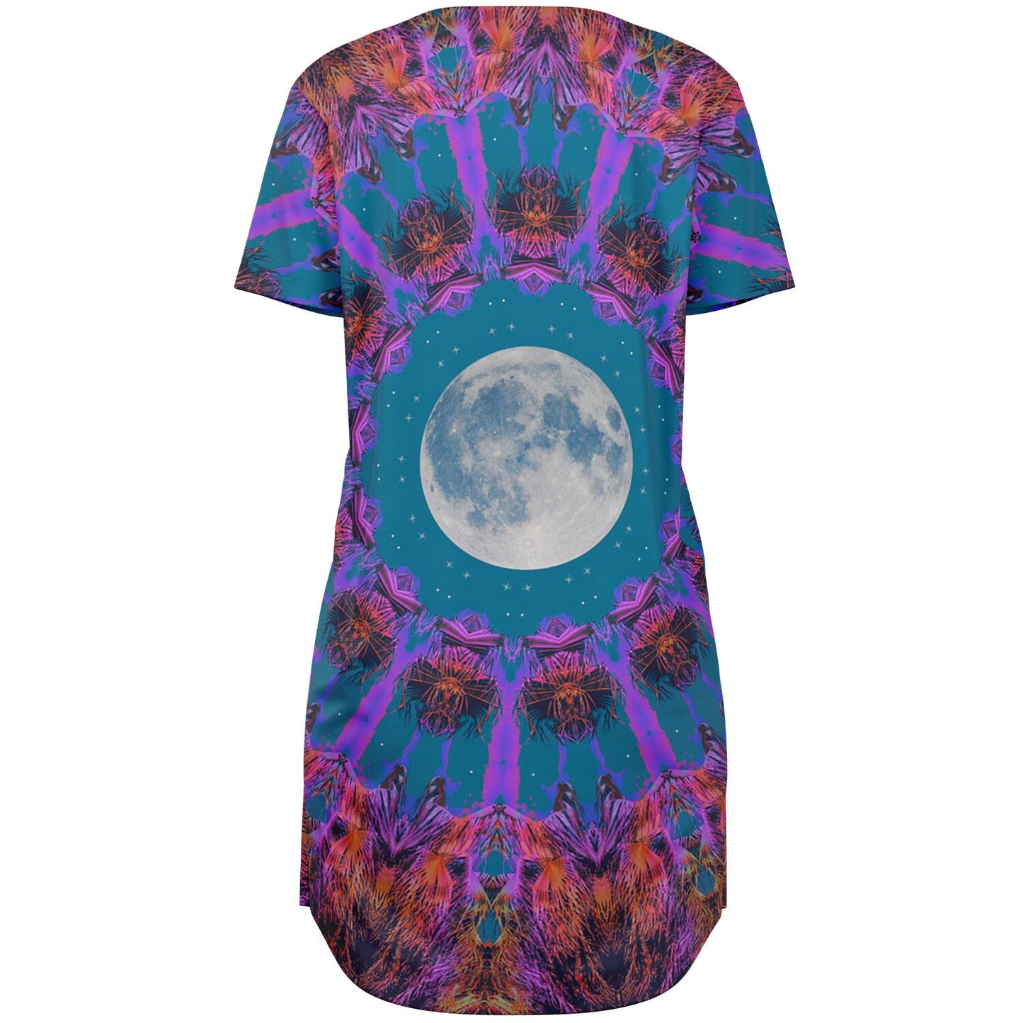 Acidic Full Moon Baseball Jersey Dress