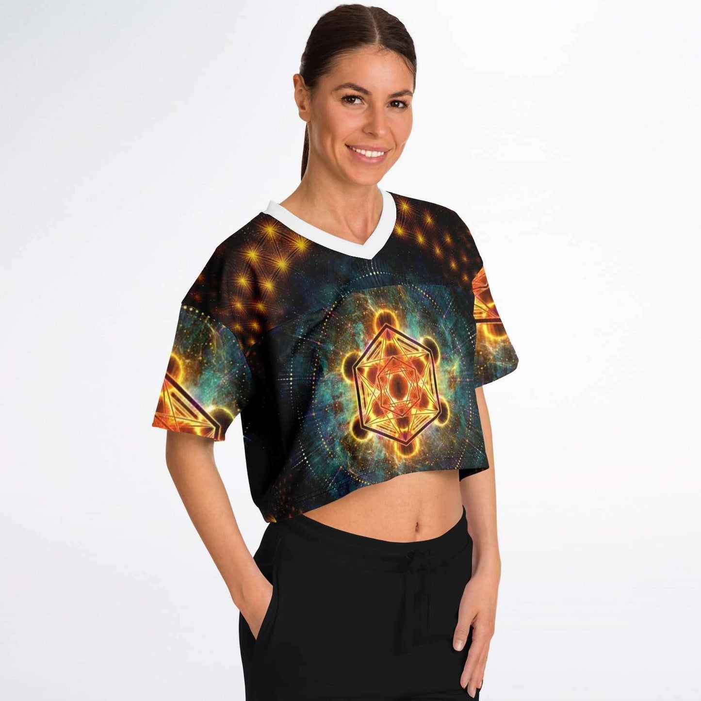  Metacosmos Rave Cropped Football Jersey, [music festival clothing], [only clout], [onlyclout]