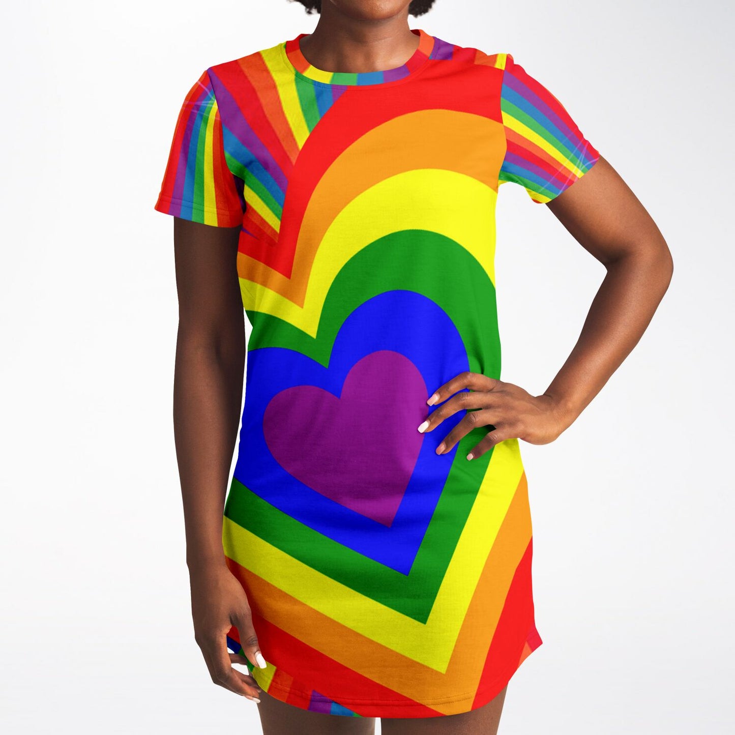 Pride Heart T-Shirt Dress