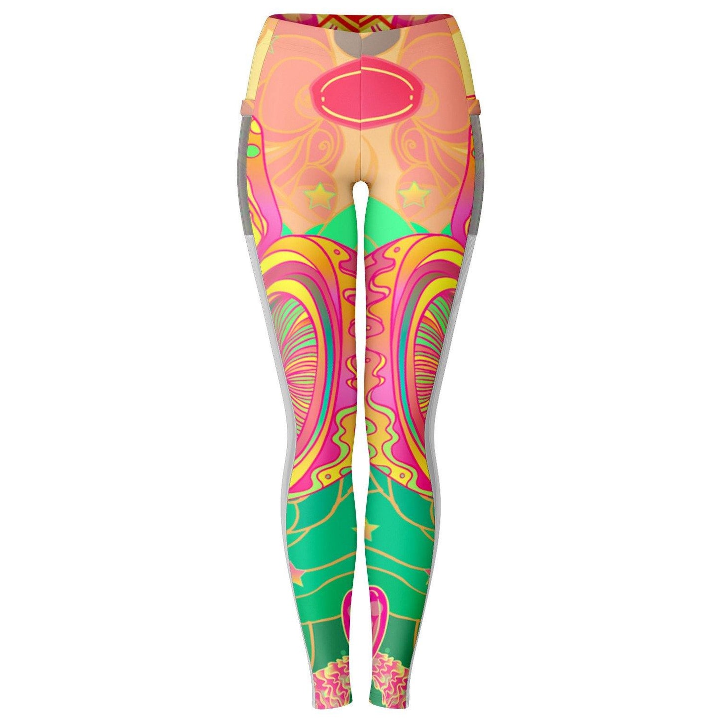 Mushroom Love Music Festival Pocket Leggins - OnlyClout