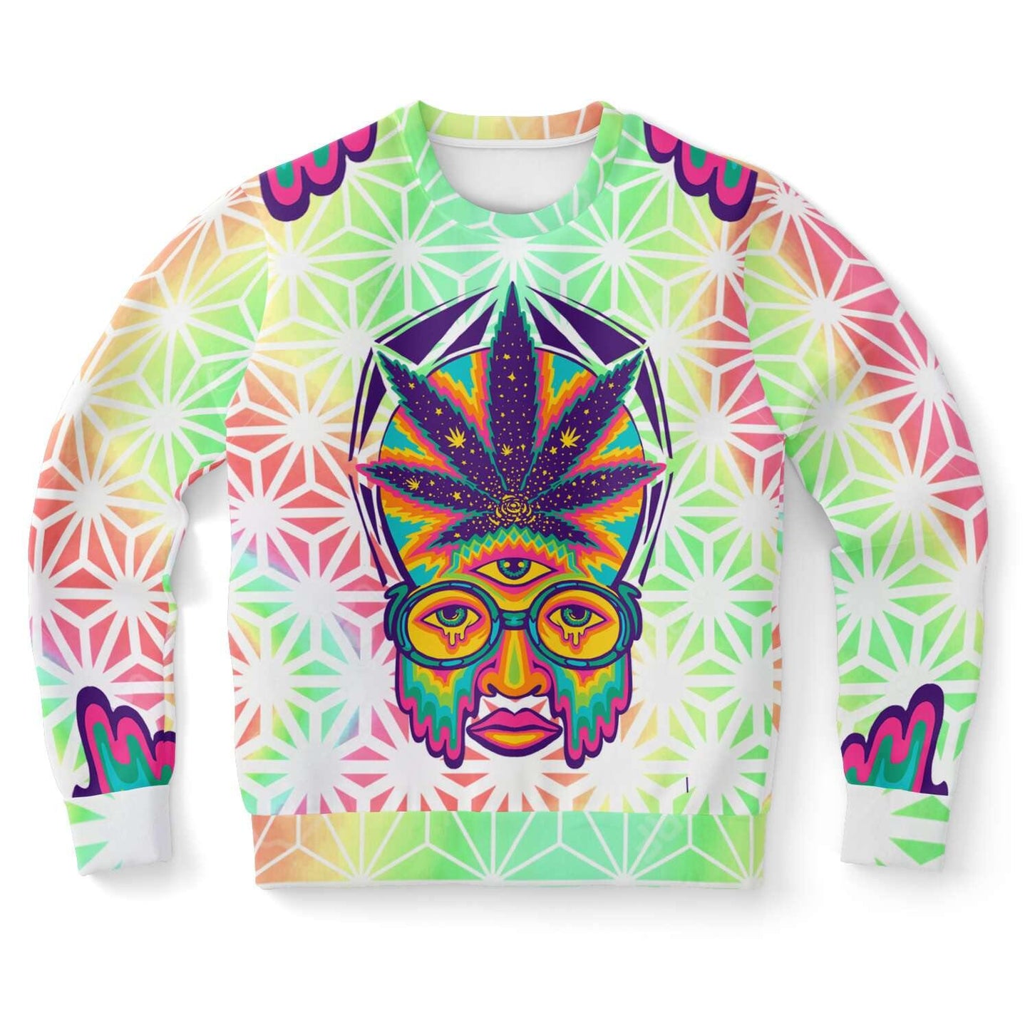  420 Vision Holographic Sweatshirt, [music festival clothing], [only clout], [onlyclout]