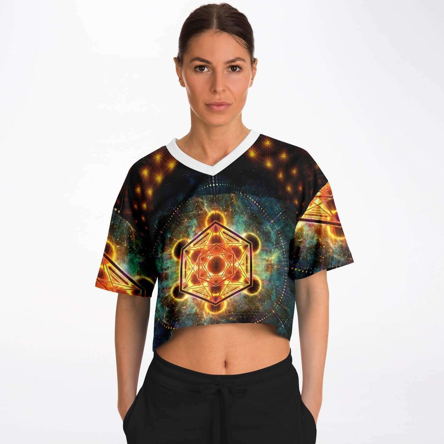  Metacosmos Rave Cropped Football Jersey, [music festival clothing], [only clout], [onlyclout]