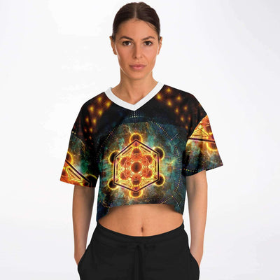Metacosmos Rave Cropped Football Jersey, [music festival clothing], [only clout], [onlyclout]
